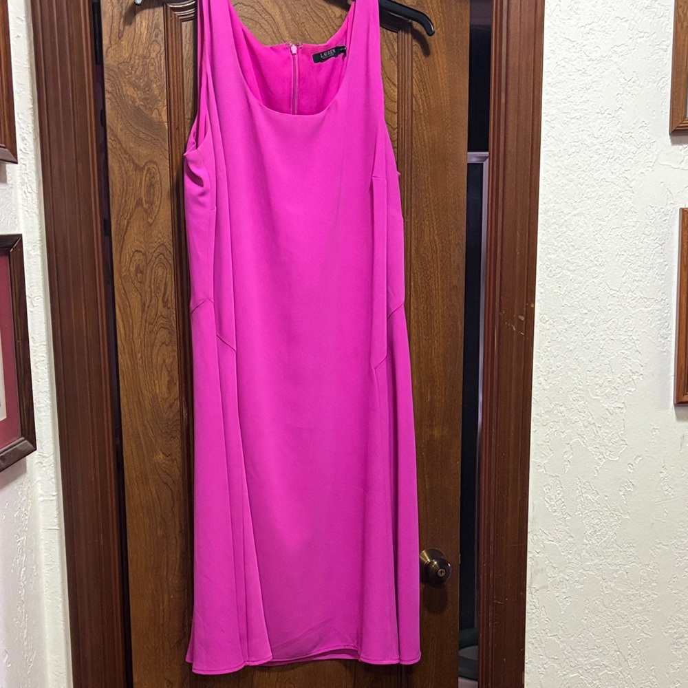 Ralph Lauren Vibrant Pink Midi Dress